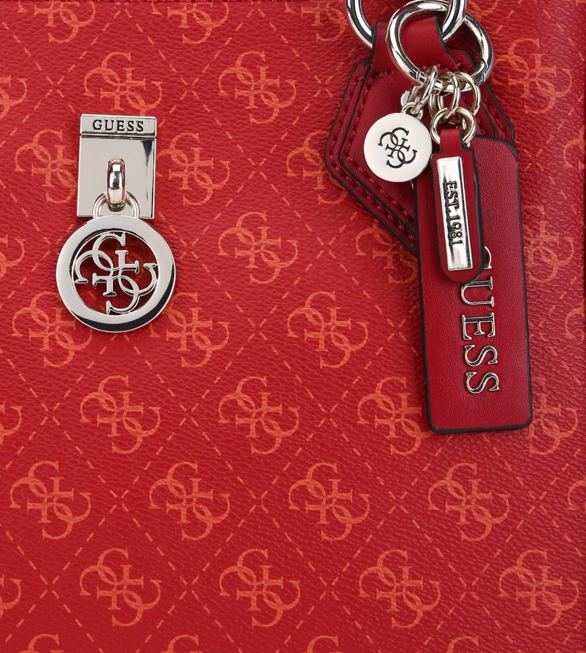 Handbag GUESS Red in Synthetic - 26146303