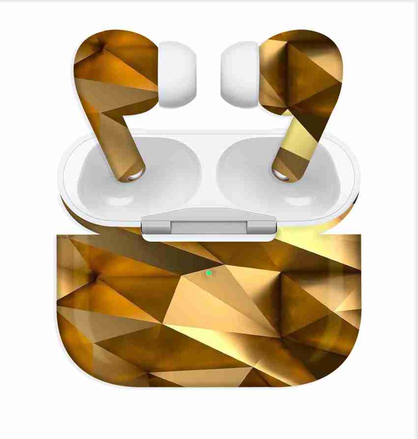 OggyBaba Apple Airpods Pro Polygon Golden Mobile Skin Price in