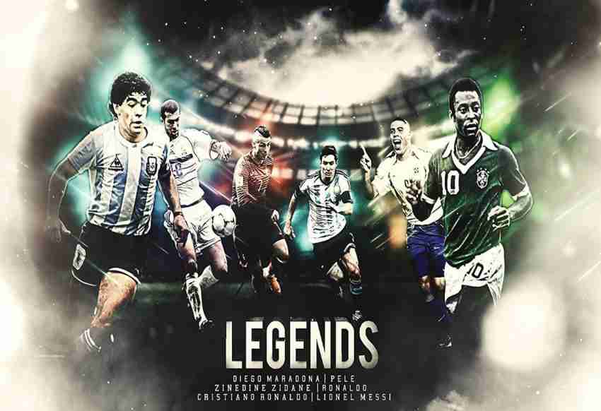 Poster Zidane Pele Maradona Legend Football Wall Art