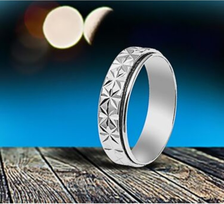 Stylish mens ring with silver plated - . Gift Ideas