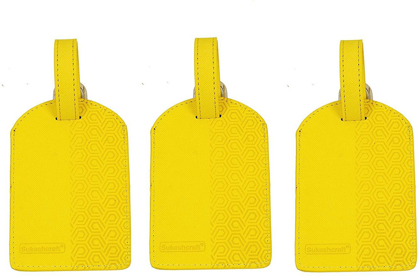 Yellow luggage tag store