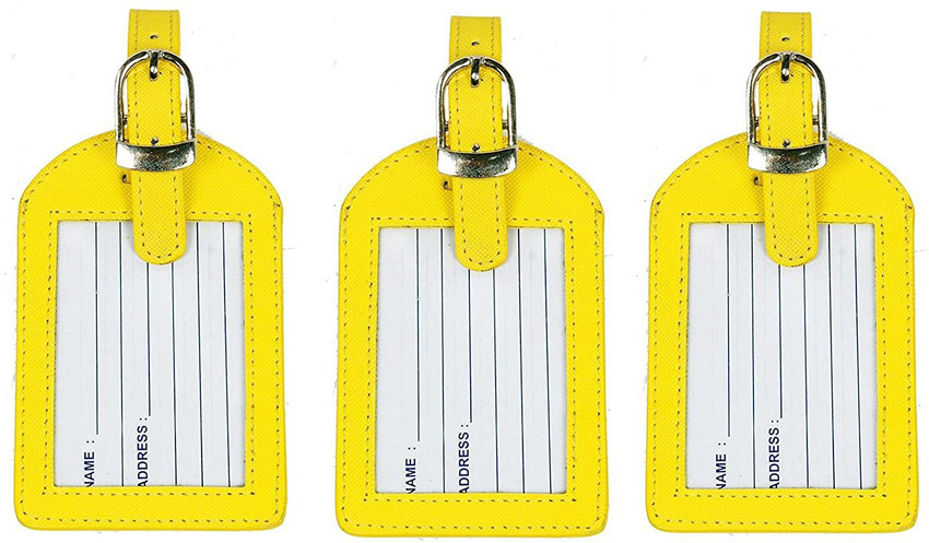 Yellow luggage tags hotsell