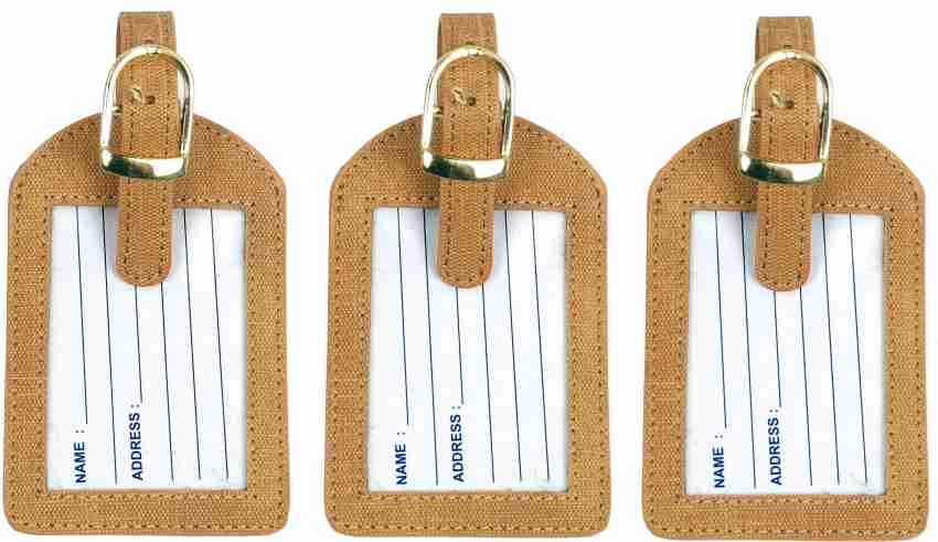 Stackers Taupe Luggage Tag