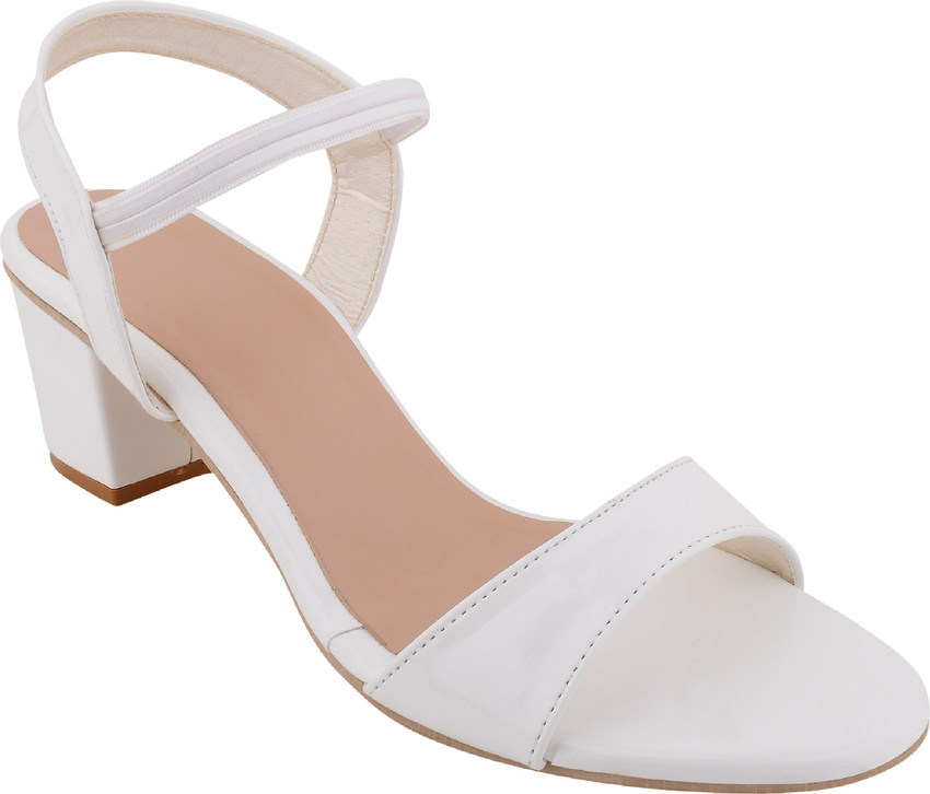 Simple white store sandals