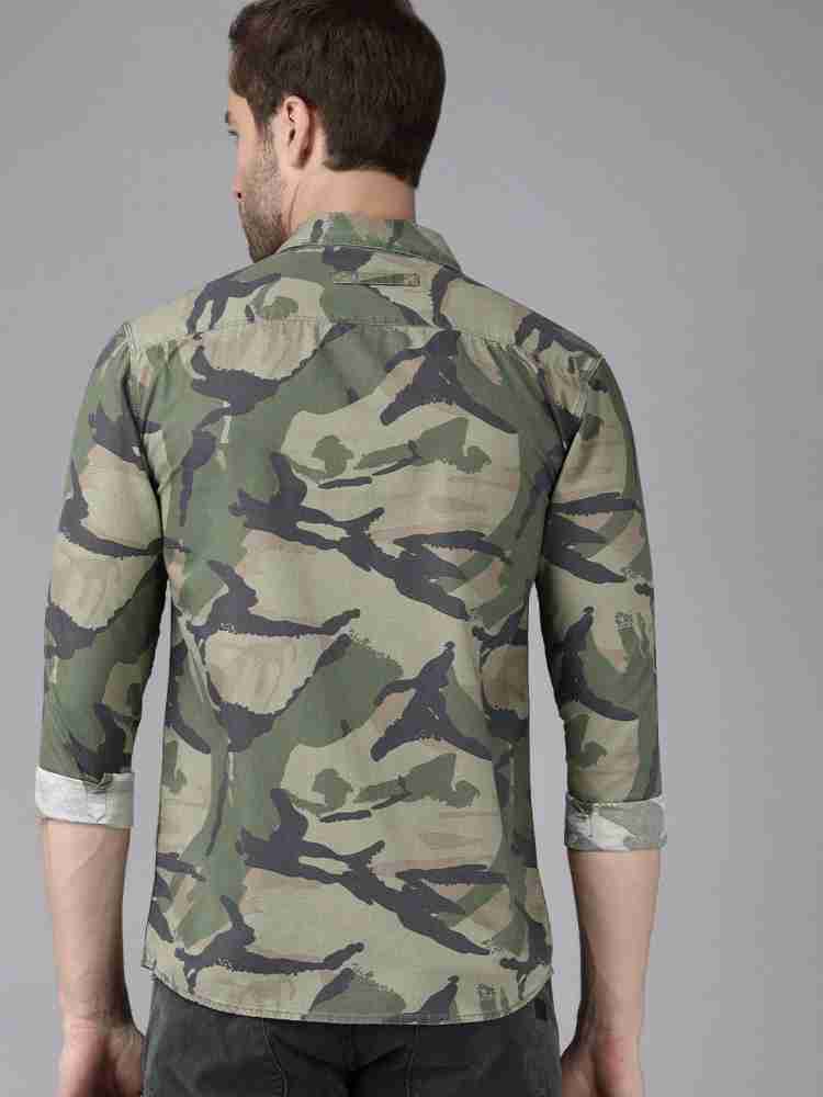 army shirt with jeans