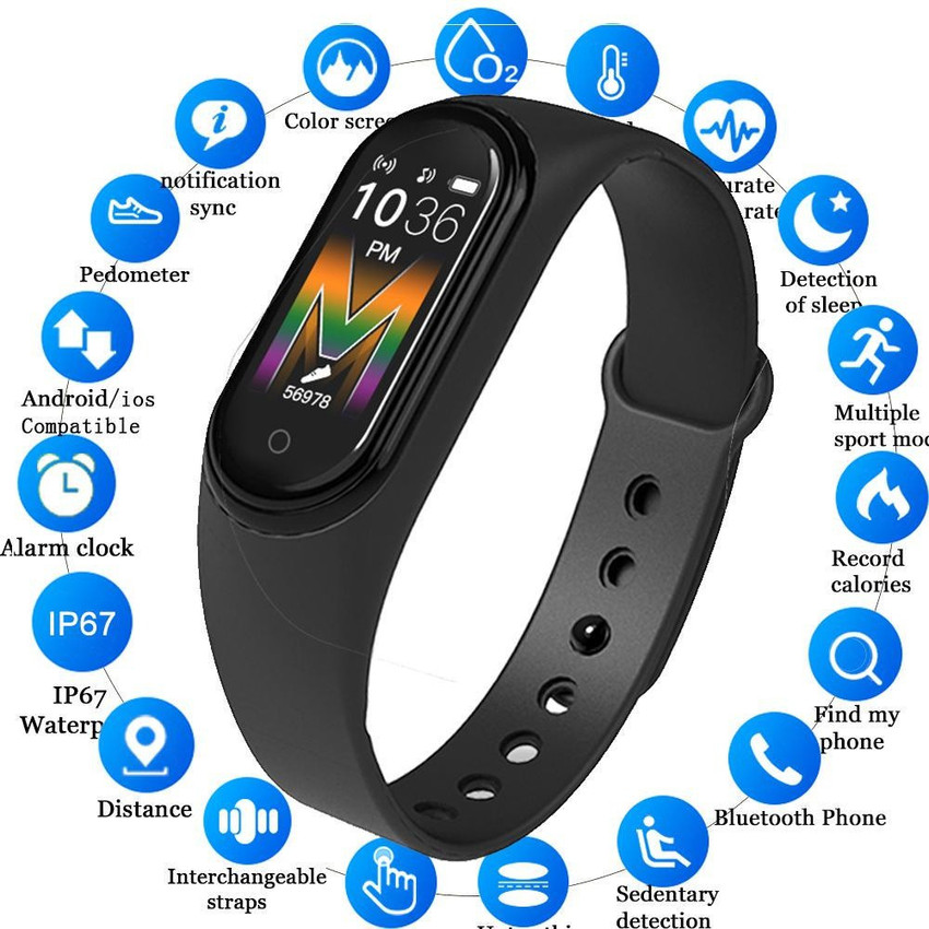 Smarta Global Market M5 SMART BAND 456 Smartwatch Price in India