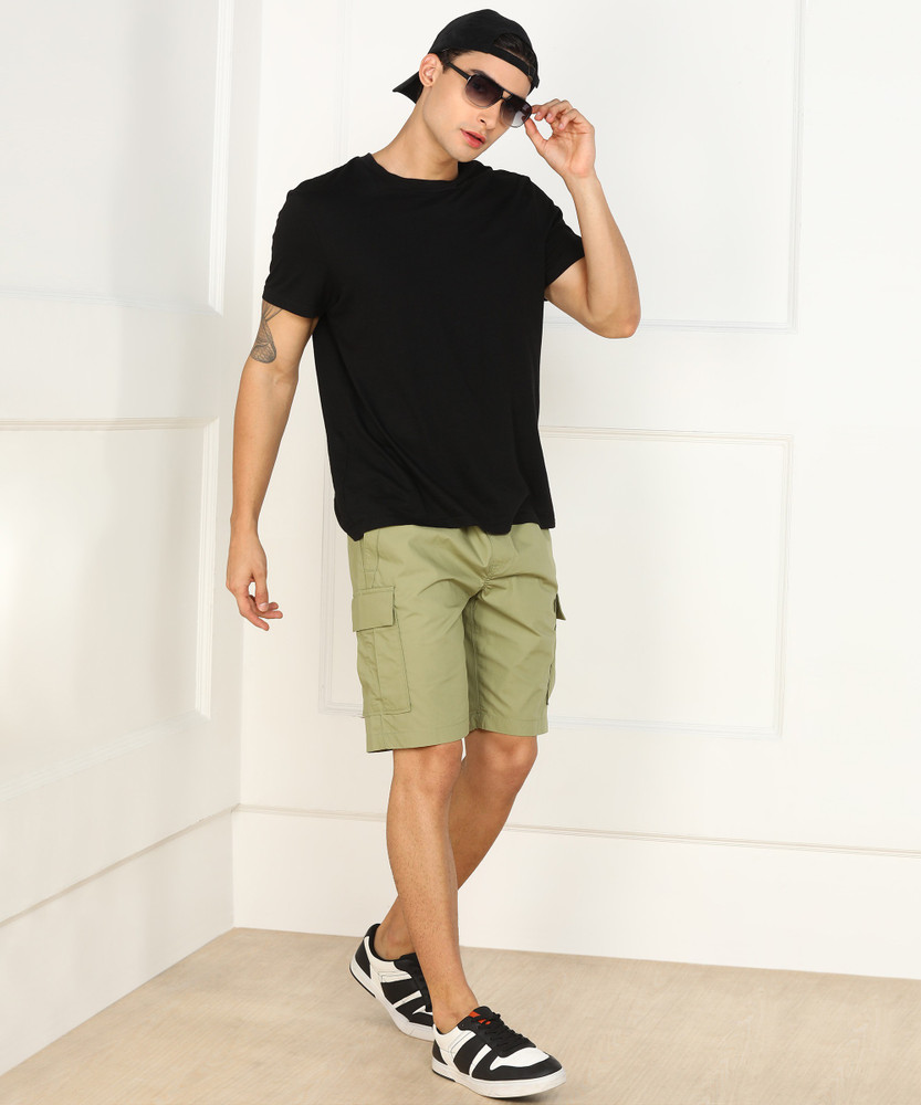 Calvin Klein Jeans Solid Men Green Cargo Shorts Buy Calvin Klein