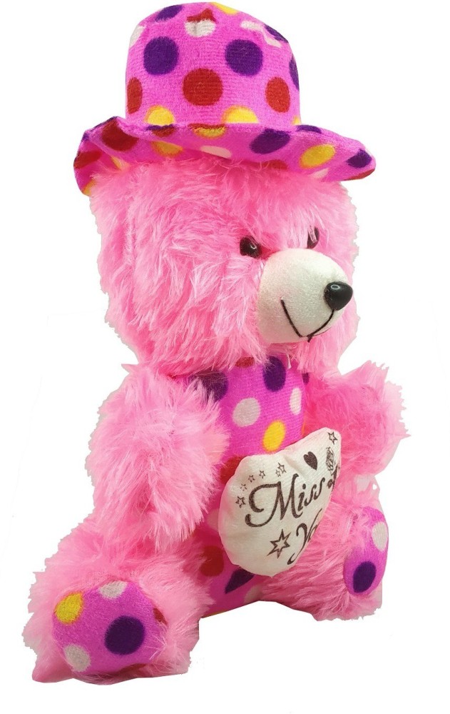 Vimal Toys Kids Designer Stuffed Pink Teddy Bear Made in India