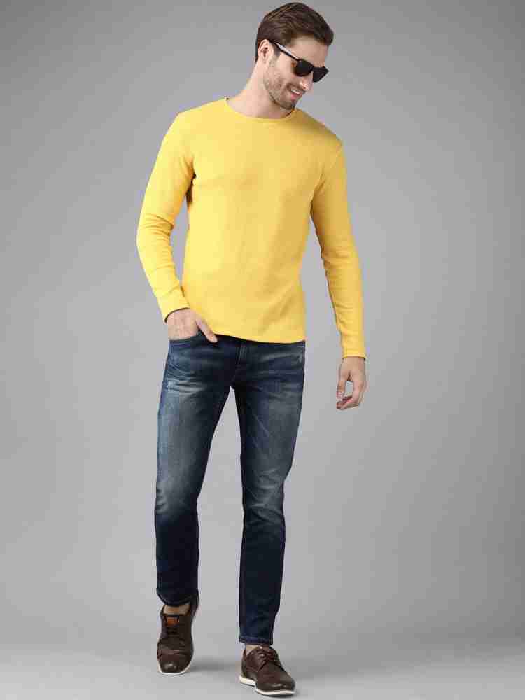 Yellow t cheap shirt matching jeans