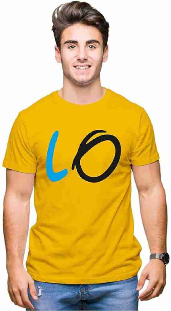 COUPLESTUFF.IN Printed Couple Round Neck Yellow T-Shirt - Buy