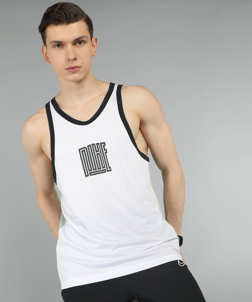 NIKE Printed Men Round Neck White T Shirt Buy NIKE Printed Men