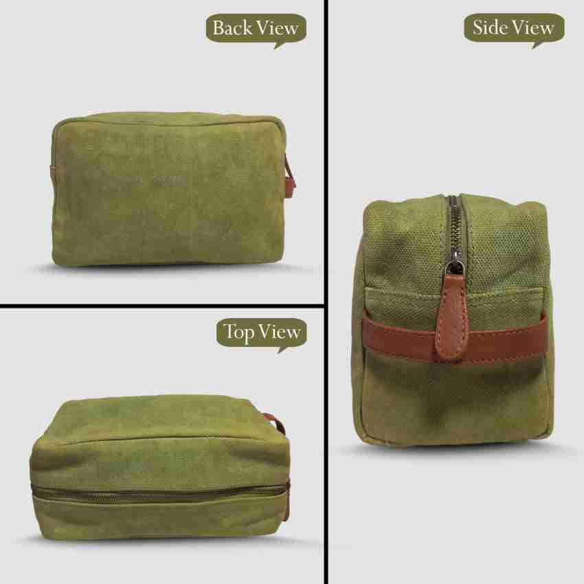 Women Canvas Toiletry Bags Waterproof Canvas Dopp Kit Cosmetic Bag