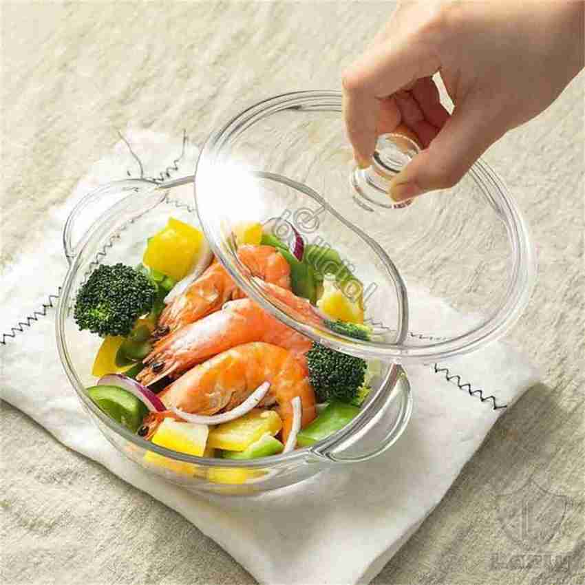 KINJAY Casserole with Glass Lid Covered Glass Bakeware Easy Grab Glass  Microwave Bowls Serve Casserole Price in India - Buy KINJAY Casserole with Glass  Lid Covered Glass Bakeware Easy Grab Glass Microwave