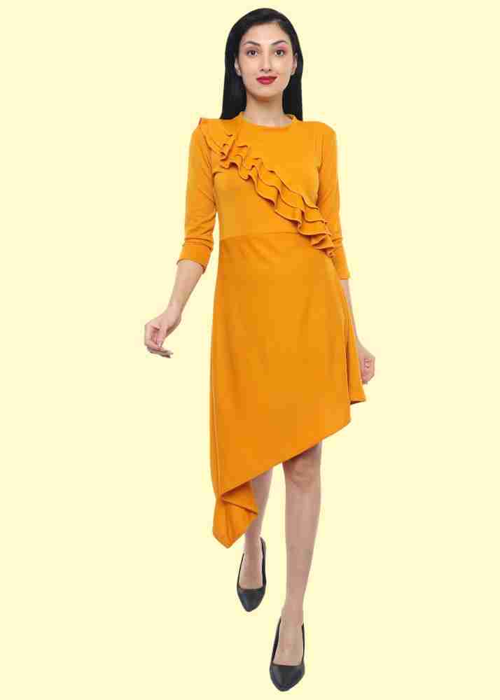 Yellow colour one sale piece dress