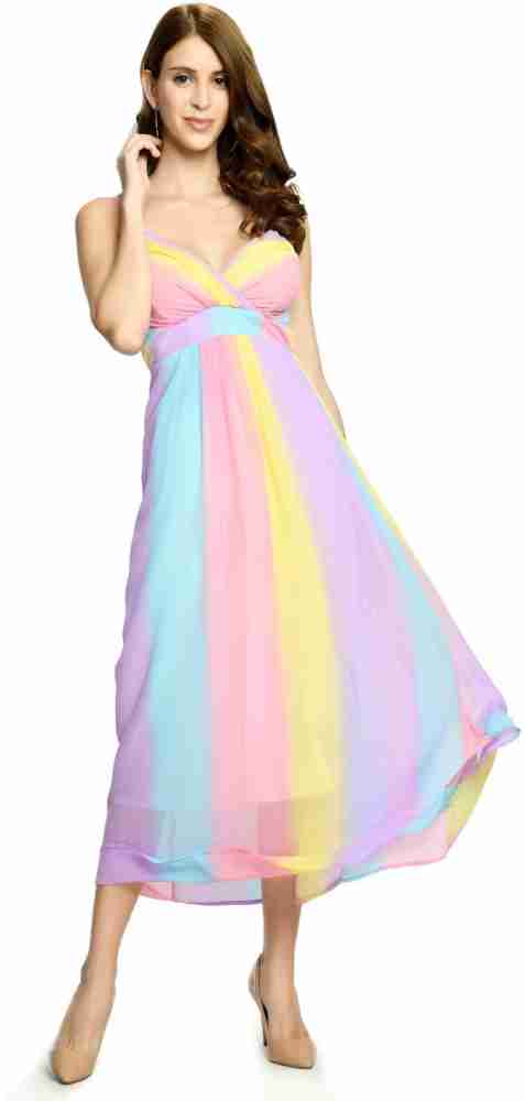 Womens pastel hot sale rainbow dress