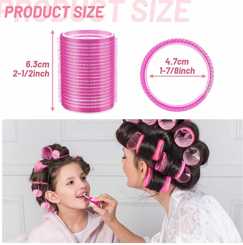 34 Hair Curlers Rollers Set, 4 Size No Heat Hair Roller for Short Medium Long  Hair, Include 10 Hair Clips for Women DIY Curly Hairdressing (20/28/36/44mm)