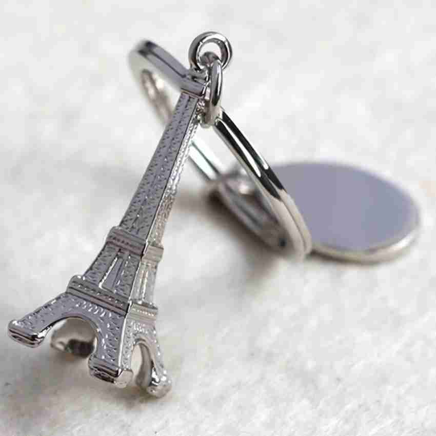Spotlight Silver Paris Eiffel Tower Metal Keychain for Men Women