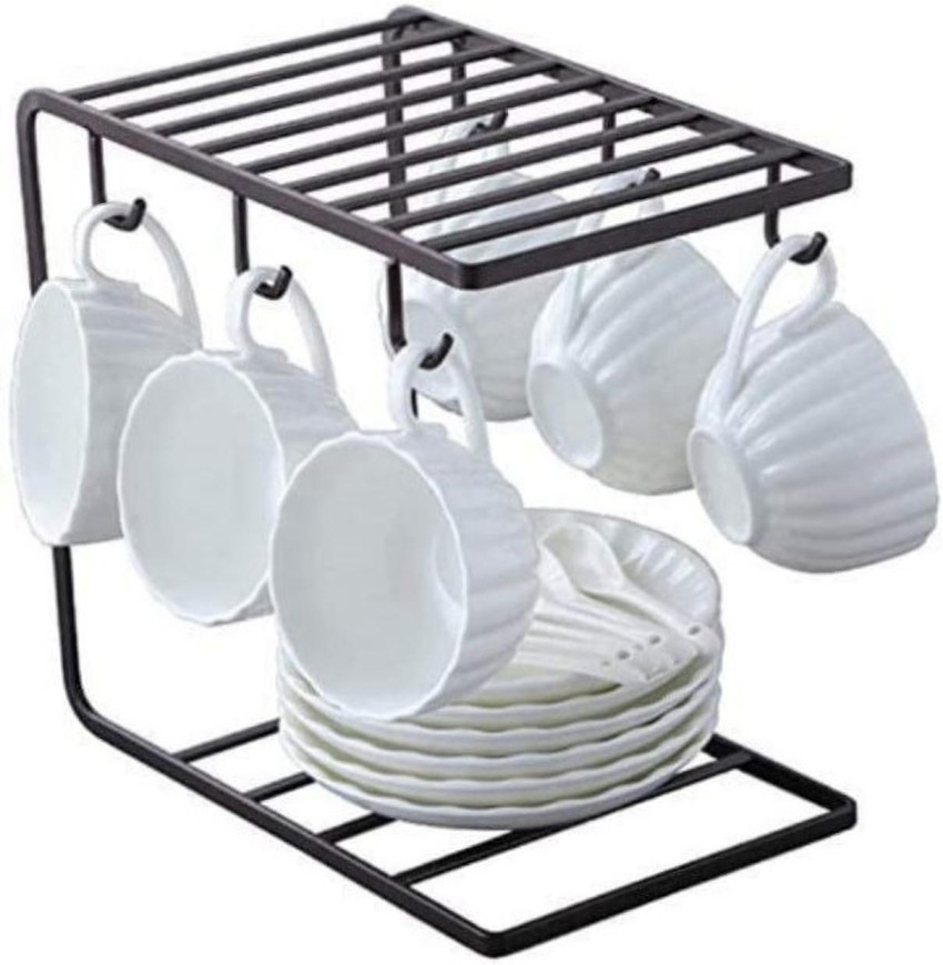 Mug Cup Holders With Hooks Under Cabinet And Shelf, Traceless