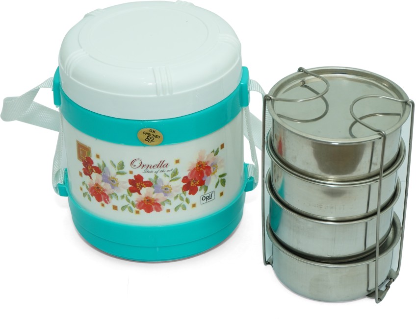 Stianless steel lunchbox 1400 with airthight cover and removable divider :  Stellinox