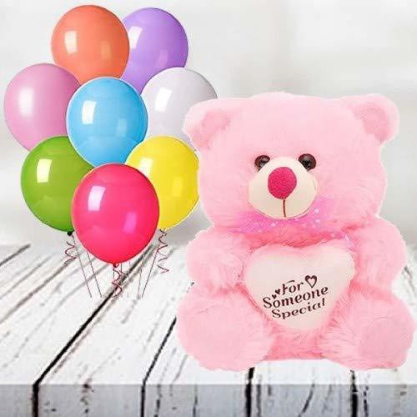 Sanvidecors teddy bear for pink hart - 24.7 cm - teddy bear for pink hart .  Buy teddy bear toys in India. shop for Sanvidecors products in India.