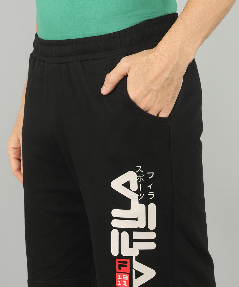 FILA Printed Men Black Sports Shorts Buy FILA Printed Men Black