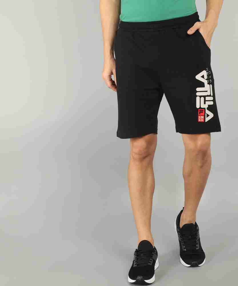 FILA Printed Men Black Sports Shorts Buy FILA Printed Men Black