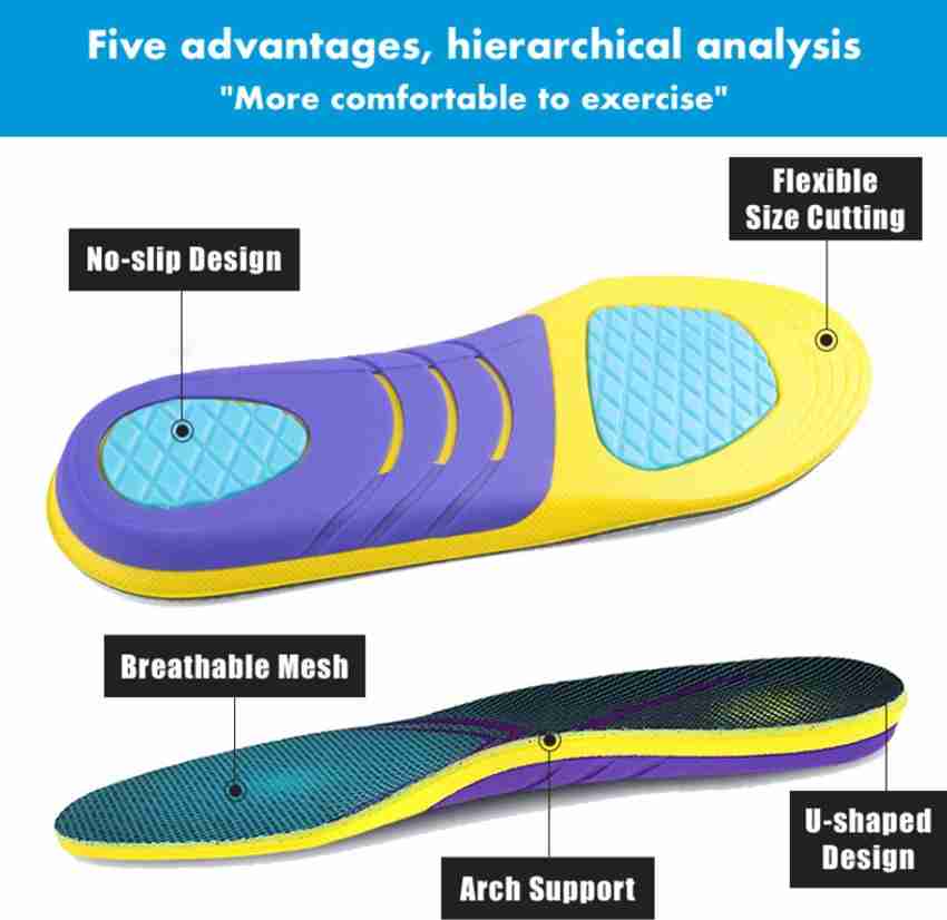Pellitory High Arch Flat feet Support Insoles Shoe Inserts Plantar