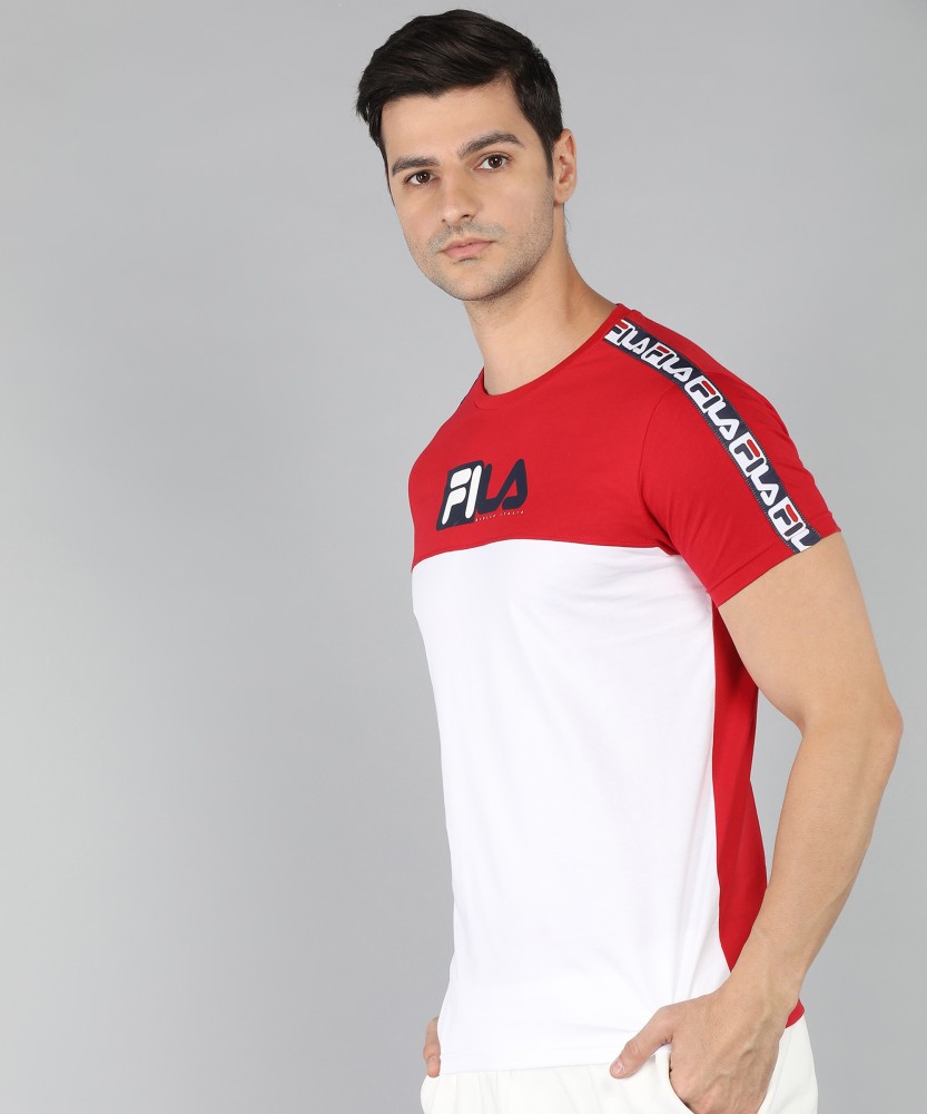 Red white and sales blue fila shirt