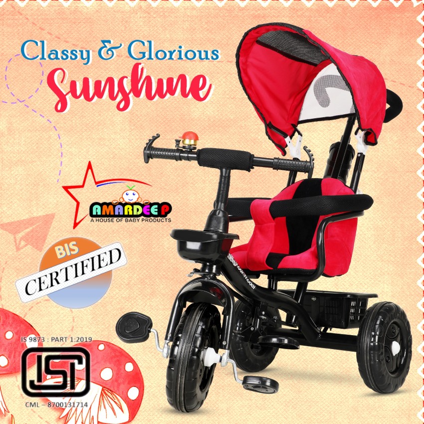 Amardeep baby tricycle shop with push handle