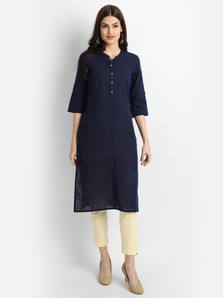 Baano Straight Fit Ankle Length Womens Cotton Kurti Pant with