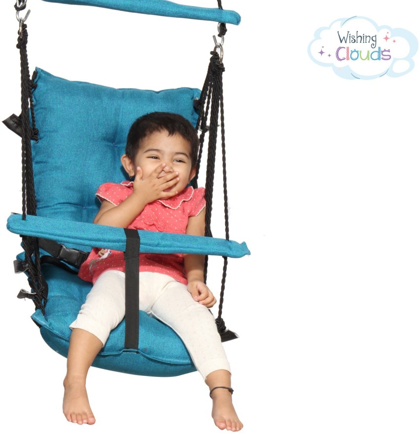Patiofy Made in India Baby Cotton Hanging Swing Chair with Safety Handle/  Indoor-Outdoor Baby Swing
