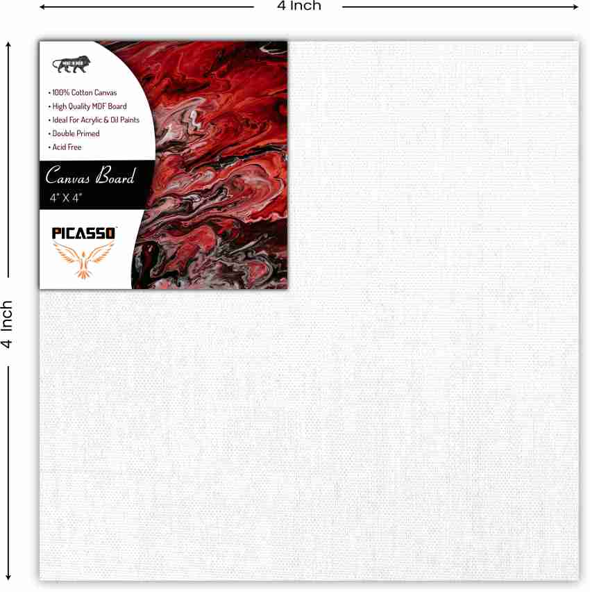 Yes! All Media Cotton Canvas Panel 5x5, (Pack of 3)