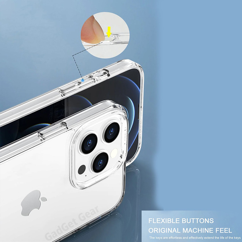 Gadget Gear Back Cover for Apple iPhone 13 Pro Transparent Clear