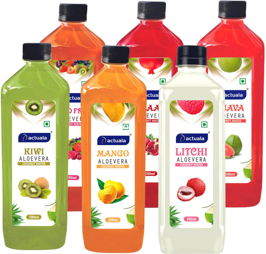 AACTUALA Aloe Vera Coconut Water Fruit Juice Combo Aloe Vera