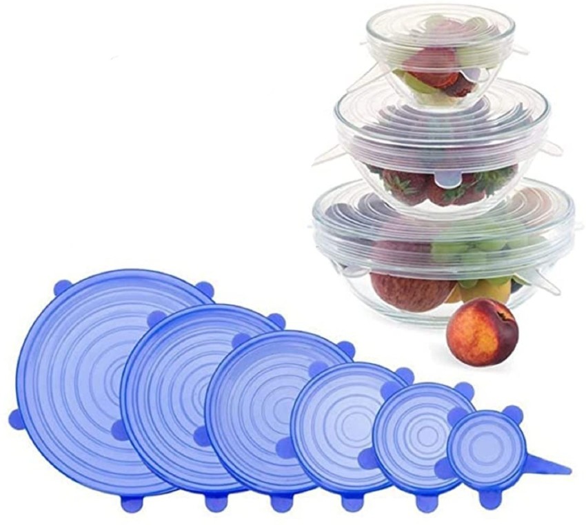 Silicone Stretch Lids, Silicone Flexible Reusable Food Storage Silicone  Covers for Bowls Cups Fruits Microwave Dishwasher Safe,6 Sizes 6pcs