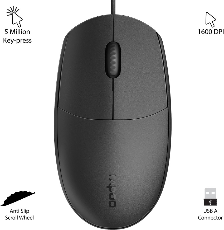 RAPOO N100 Optical Wired - Mouse RAPOO