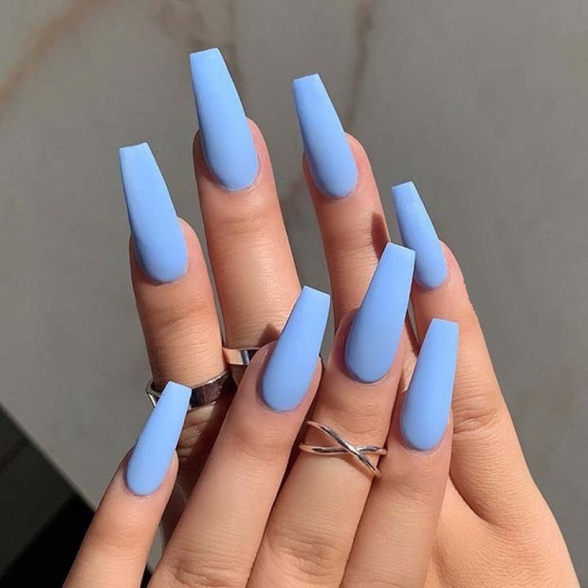 Sky blue nails for spring : r/RedditLaqueristas