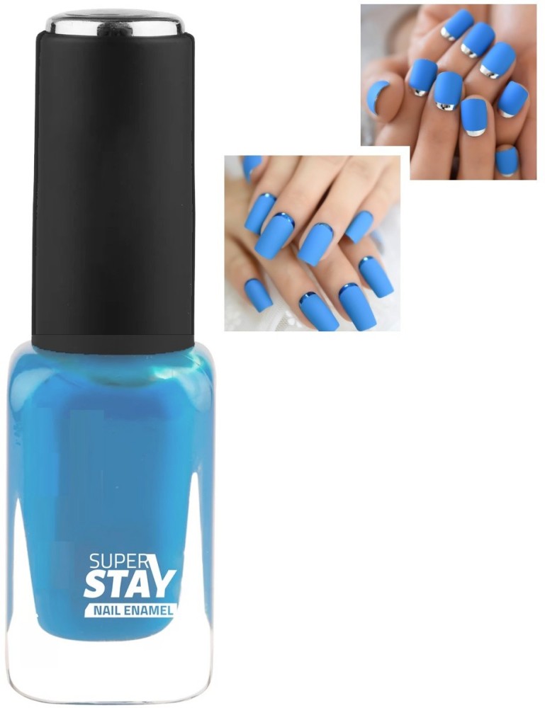 1 Bottle Sparkly Sky Blue Nail Polish Gel With Two Finishes: Matte &  Glossy, No Odor, Easy To Remove, Suitable For Nail Salon Use | SHEIN USA