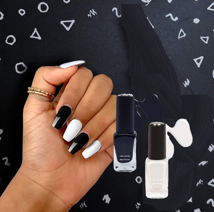 Latixmat Best High Pigmented Long Stay Unique Dull Matte Black & White Nail  Polish Black, White - Price in India, Buy Latixmat Best High Pigmented Long  Stay Unique Dull Matte Black &