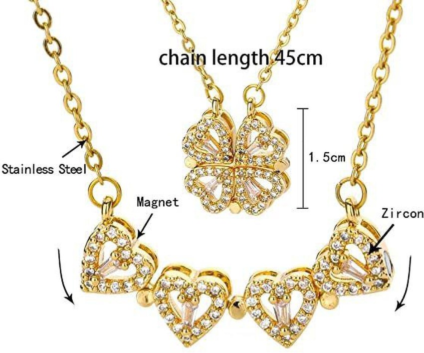 4-pcs Magnetic Necklace Magnetic Heart Necklace - Rose Gold - Stainless  Steel at Rs 85/piece, Greater Kailash 1, New Delhi