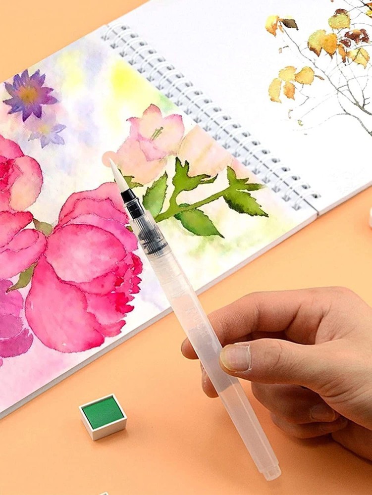 6Pcs/Set Water Color Brush Refillable Pen Watercolor Color Drawing