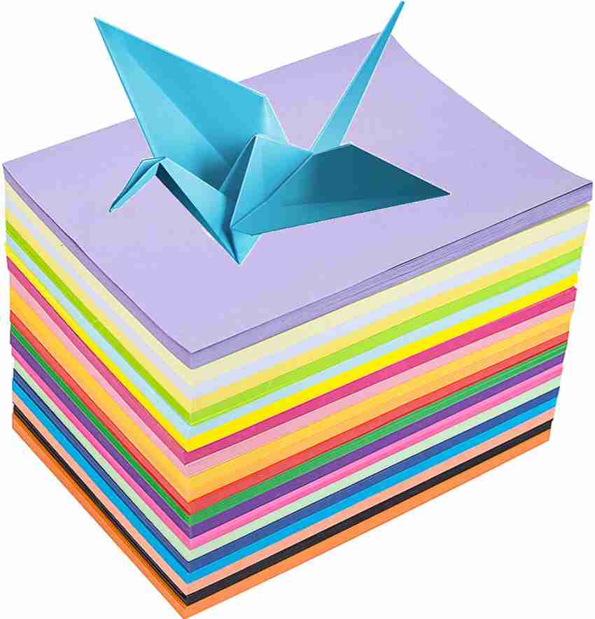 100pcs Square Colored Paper, Double-sided Craft Art Paper, 20