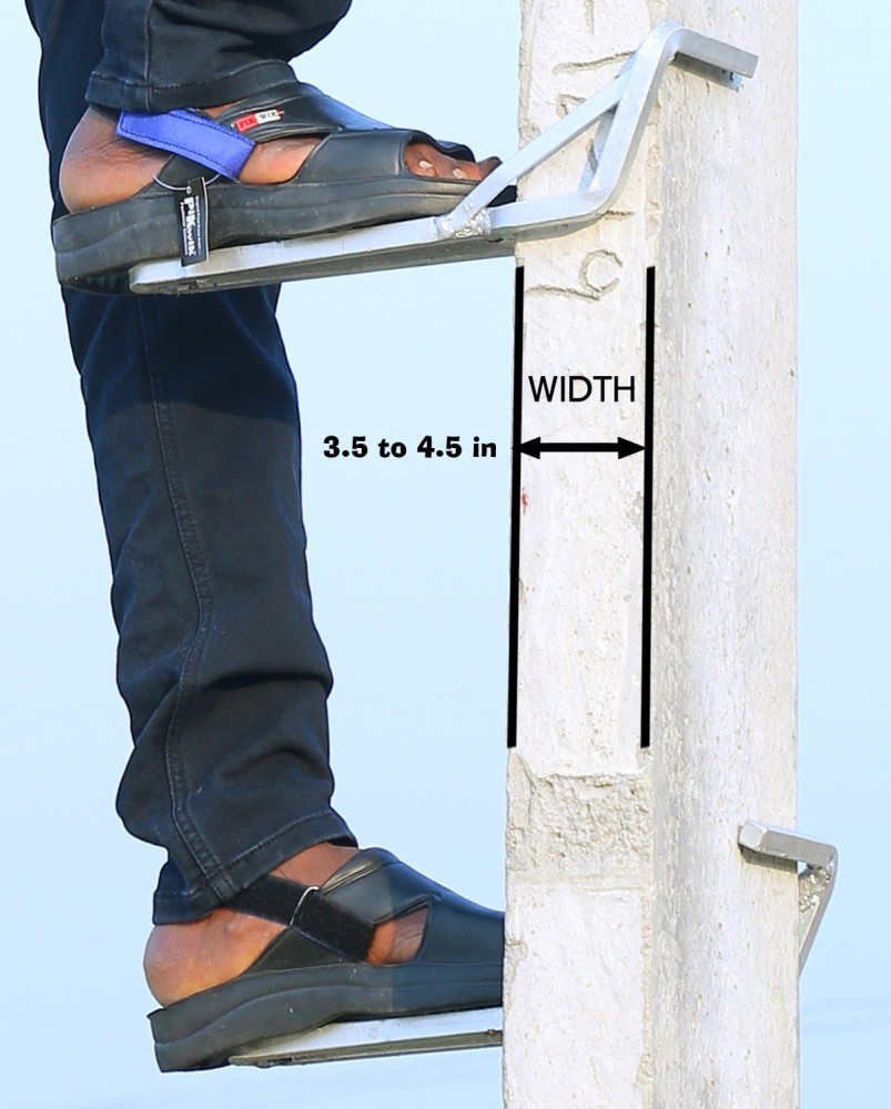 Electrical Pole Climbing Shoe Men Black, Silver Flats - Buy
