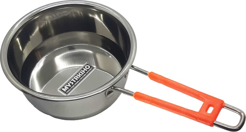 Stainless Steel Copper Bottom Tadka Pan Induction & Gas Stove Friendly  Saucepan Sauce Pot Milk PAN Teapot Tapeli Patila Bhagona 