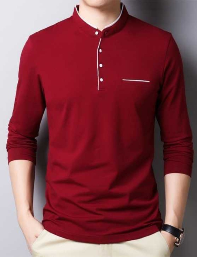 Men Stand Collar Tshirts - Buy Men Stand Collar Tshirts online in India