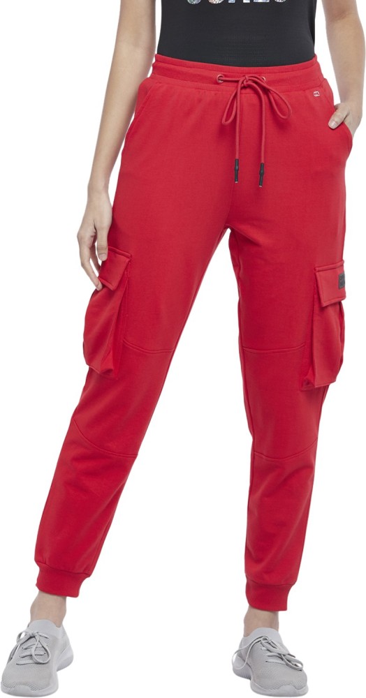 Ajile By Pantaloons Solid Women Red Track Pants - Buy Ajile By Pantaloons Solid  Women Red Track Pants Online at Best Prices in India