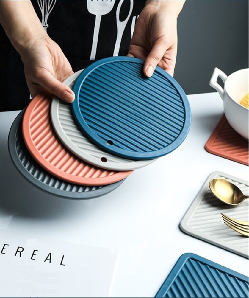 Rubber Kitchen Round Shaped Nonslip Heat Resistant Pot Mat Pad