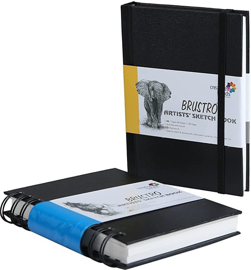 Brustro A5 Sketch Book 160 GSM  120 Pages + Artists' Graphite