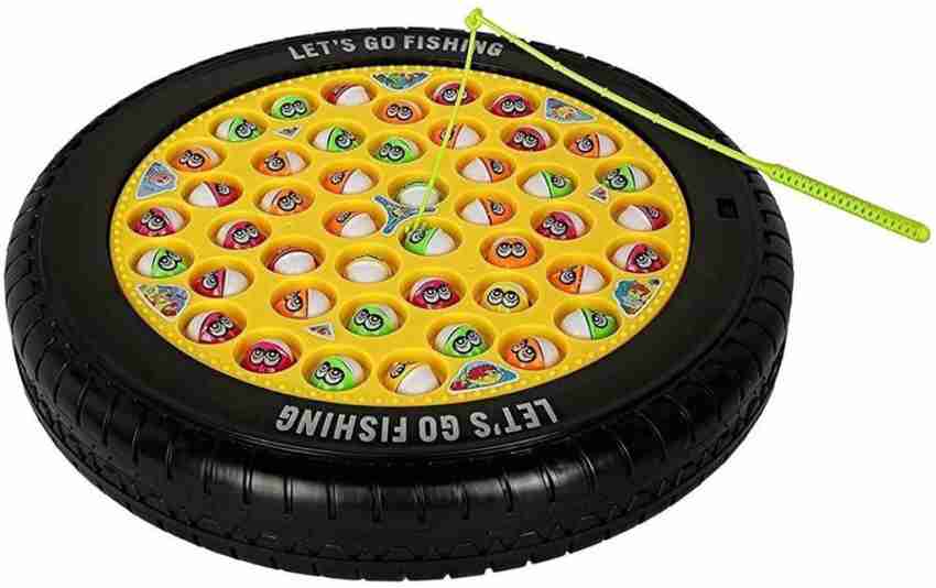QBIC Rotating Tyre Fishing Game Set / Battery Operated Toy with
