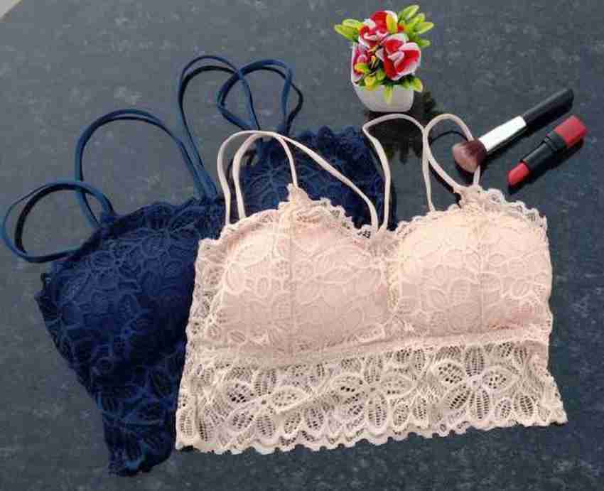 Ruman Fashion Net Bra, Lace Bra Women Full Coverage Lightly Padded